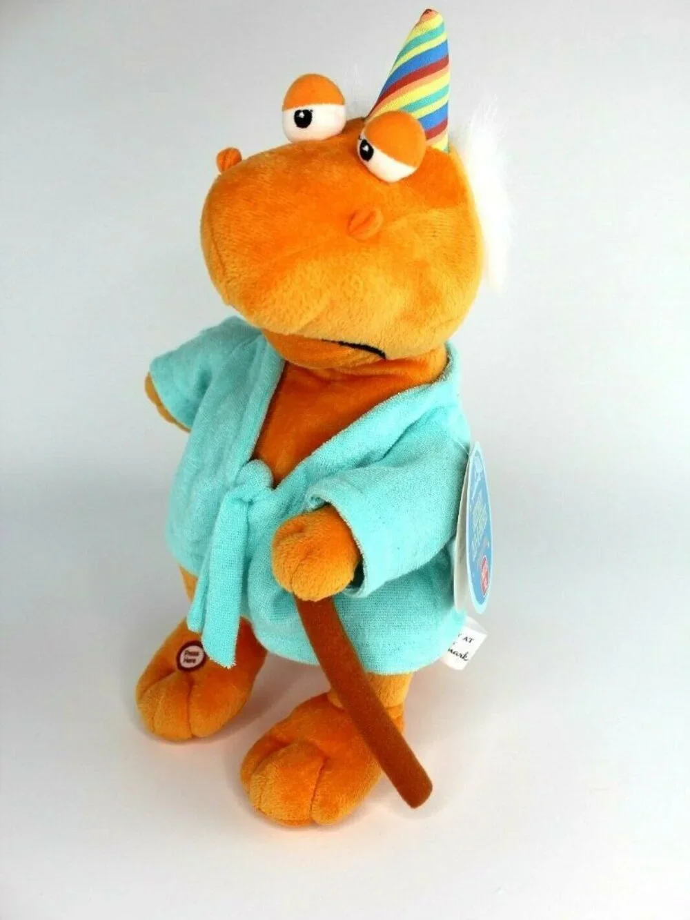 New Hallmark Sound/Motion Birthday Old-A-Saurus Collectible 13” Tall Plush Nwt